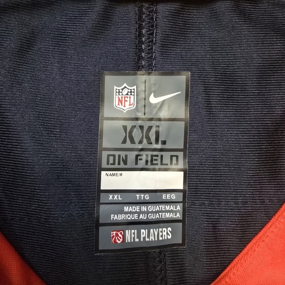 Nike Russell Wilson Denver Broncos Blue Orange Jersey Size XXL 2XL - Picture 12 of 13